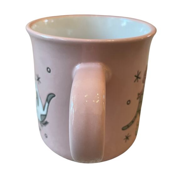 NEW Clementine CATS Pink Christmas Mug Set of 2 Ceramic 16oz Holiday - Picture 14 of 15